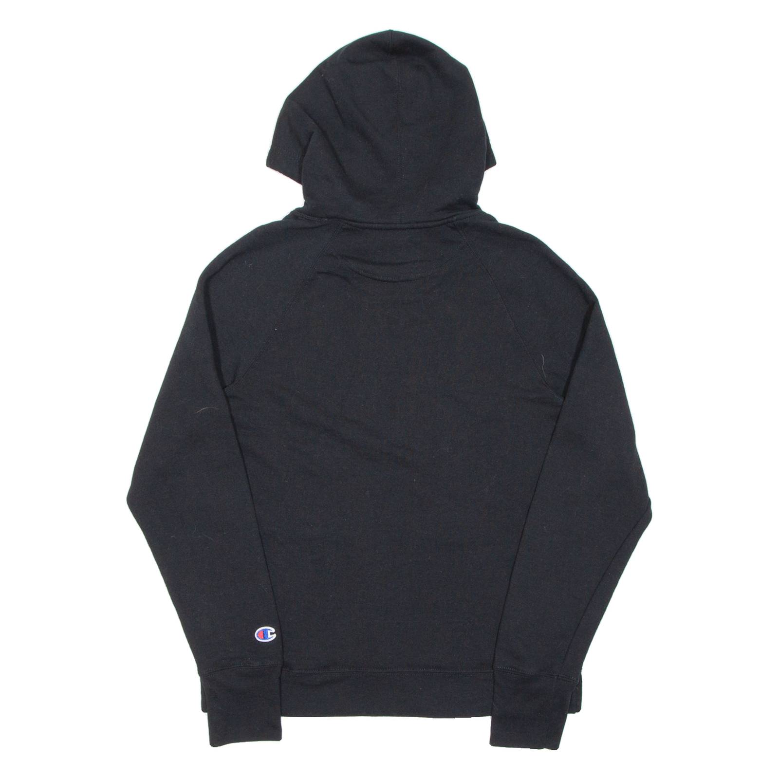 CHAMPION Womens Black Hoodie S