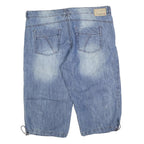 TIMEZONE Mens Denim Blue Casual Shorts 2XL W40 Cotton Blend Drawstring