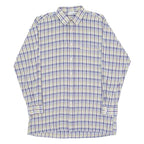 Mens Shirt Blue Check Long Sleeve S