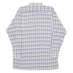 Mens Shirt Blue Check Long Sleeve S