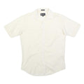 BLUESTONE Mens Cream Shirt S Cotton Blend Short Sleeve Button Casual Summer