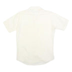 BLUESTONE Mens Cream Shirt S Cotton Blend Short Sleeve Button Casual Summer