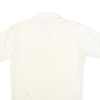 BLUESTONE Mens Cream Shirt S Cotton Blend Short Sleeve Button Casual Summer