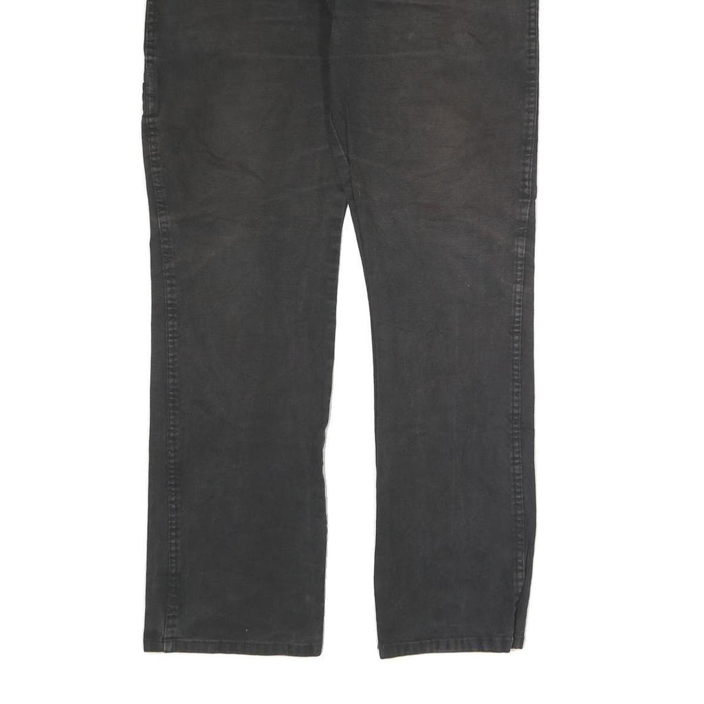 DICKIES Mens Cotton Blend Black Regular Straight Trousers W36 L32 Durable