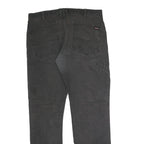 DICKIES Mens Cotton Blend Black Regular Straight Trousers W36 L32 Durable