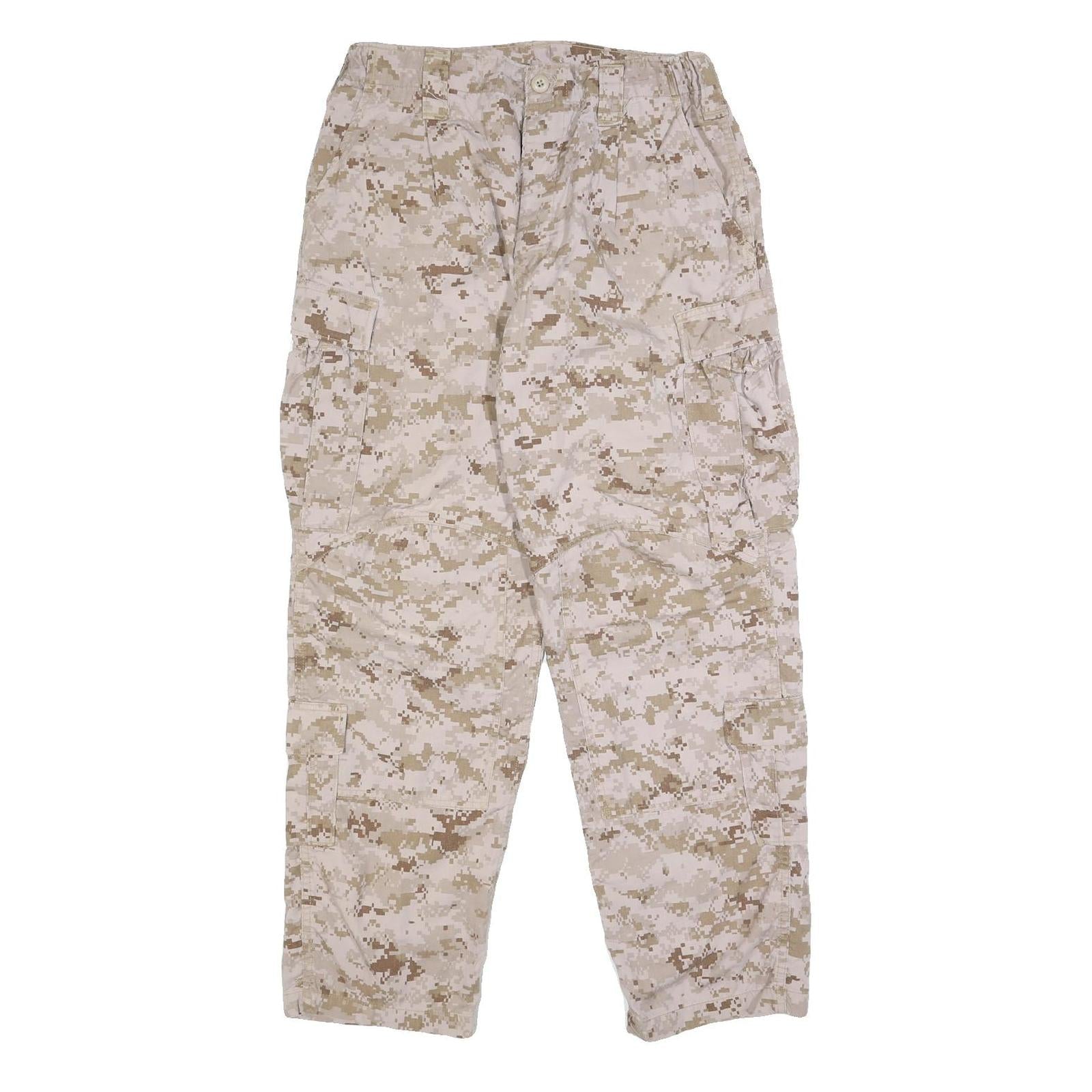 PROPPER INTERNATIONAL Mens Synthetic Beige & Brown Regular Button Cargo Trousers