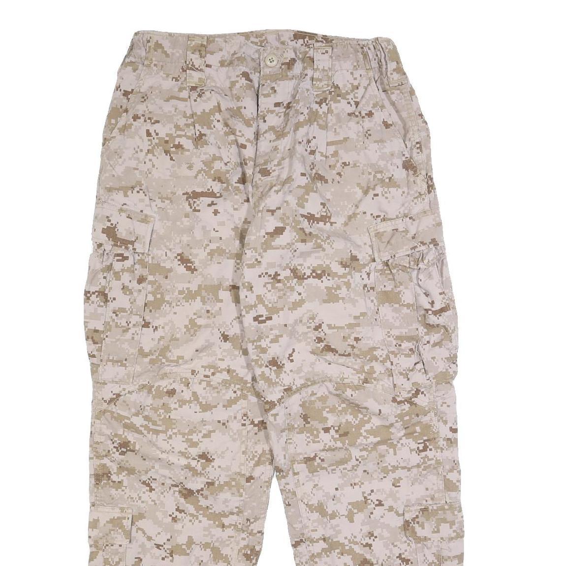 PROPPER INTERNATIONAL Mens Synthetic Beige & Brown Regular Button Cargo Trousers