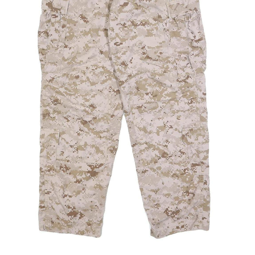 PROPPER INTERNATIONAL Mens Synthetic Beige & Brown Regular Button Cargo Trousers