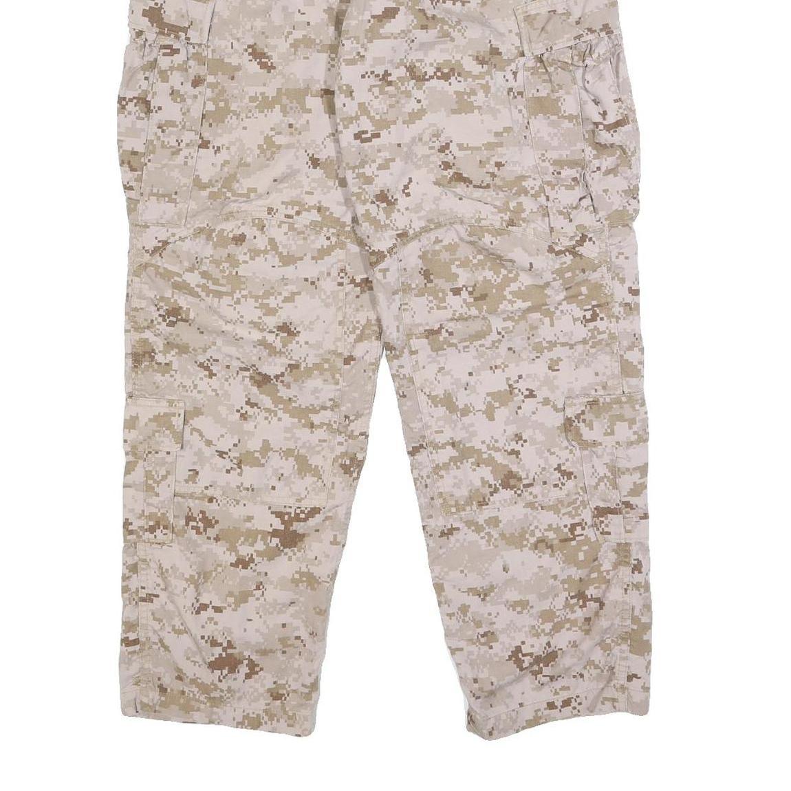 PROPPER INTERNATIONAL Mens Synthetic Beige & Brown Regular Button Cargo Trousers