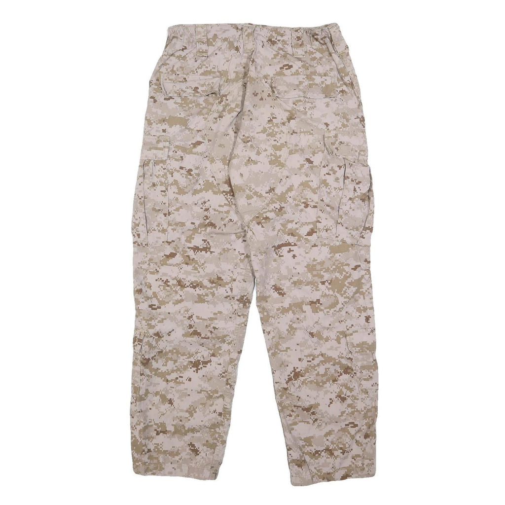 PROPPER INTERNATIONAL Mens Synthetic Beige & Brown Regular Button Cargo Trousers