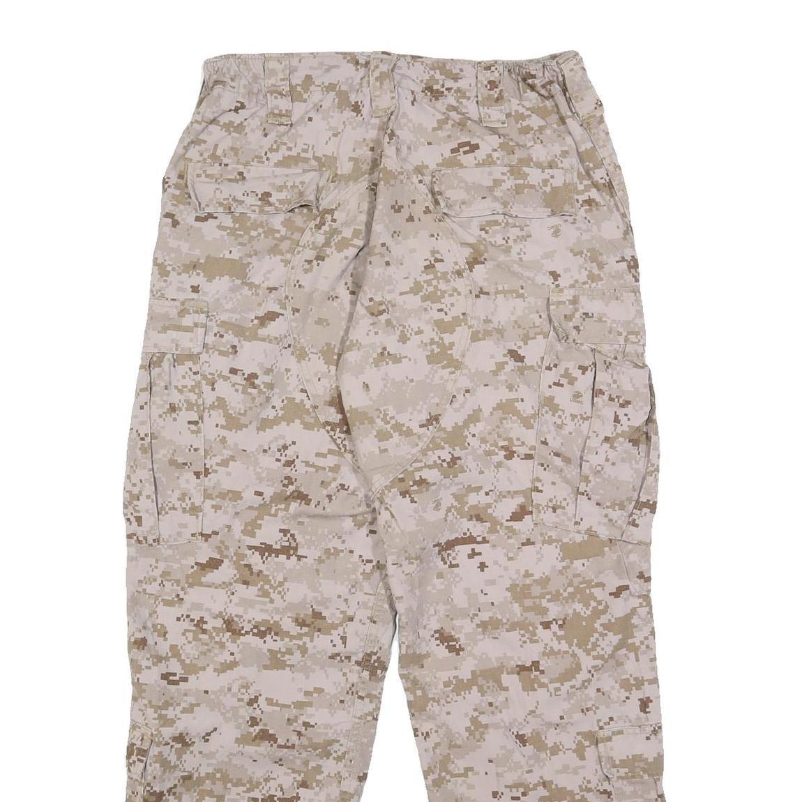 PROPPER INTERNATIONAL Mens Synthetic Beige & Brown Regular Button Cargo Trousers