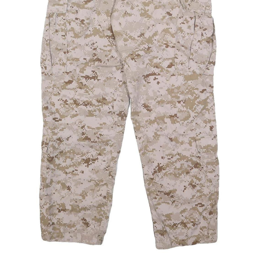 PROPPER INTERNATIONAL Mens Synthetic Beige & Brown Regular Button Cargo Trousers