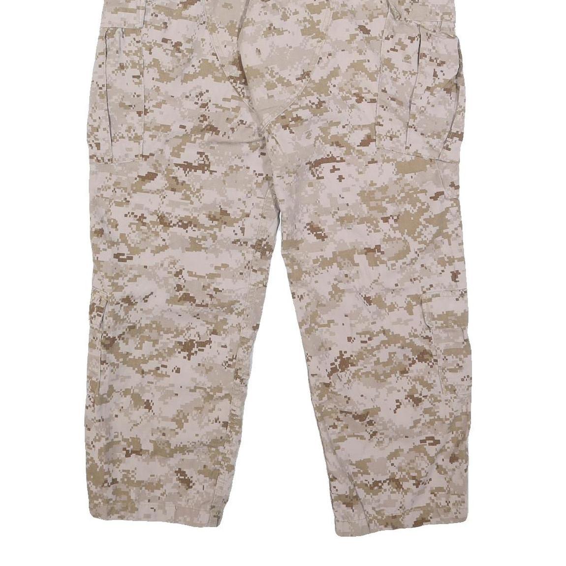 PROPPER INTERNATIONAL Mens Synthetic Beige & Brown Regular Button Cargo Trousers