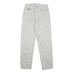 CALVIN KLEIN JEANS Womens Cotton White Regular Fit Straight Trousers W26 L28