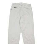 CALVIN KLEIN JEANS Womens Cotton White Regular Fit Straight Trousers W26 L28