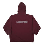 CHAMPION Mens Maroon Zip Hooded Nylon Jacket XL Casual Sportswear Outerwear