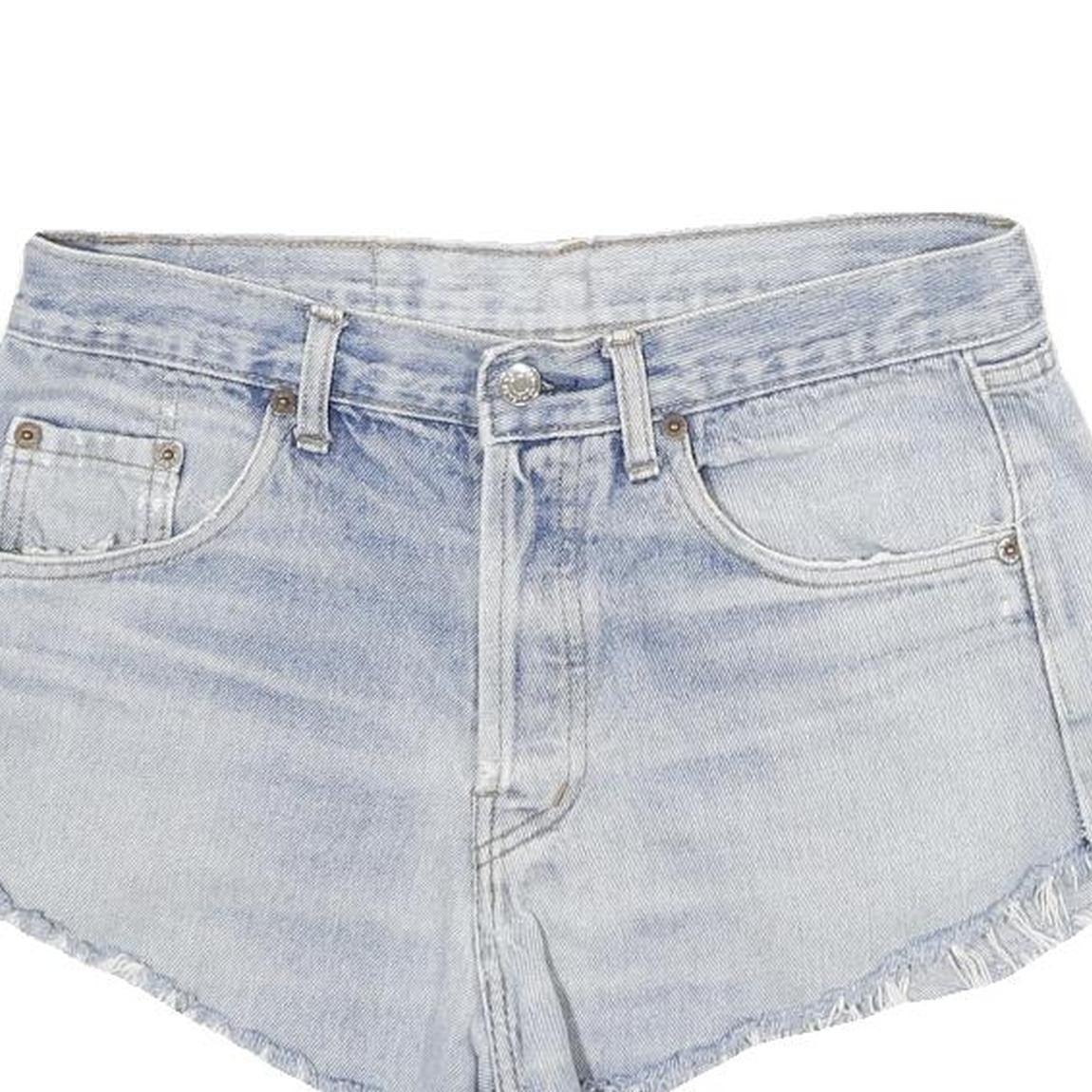 LEVI'S Womens Denim Blue Cut-Off Shorts L W32 Casual Summer Style