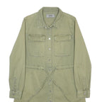 NEW LOOK Womens Green Day Cotton Shirt Sleeve Shirt Dress UK 10 Casual Relaxed