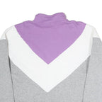 FILA Mens Purple & White & Grey Half Zip XL Colourblock Cotton Sweatshirt