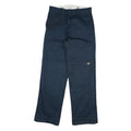 DICKIES Mens Cotton Blend Navy Loose Fit Straight Leg Trousers W32 L33 Workwear