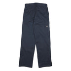DICKIES Mens Cotton Blend Navy Loose Fit Straight Leg Trousers W32 L33 Workwear