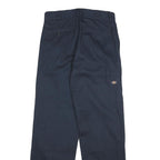DICKIES Mens Cotton Blend Navy Loose Fit Straight Leg Trousers W32 L33 Workwear