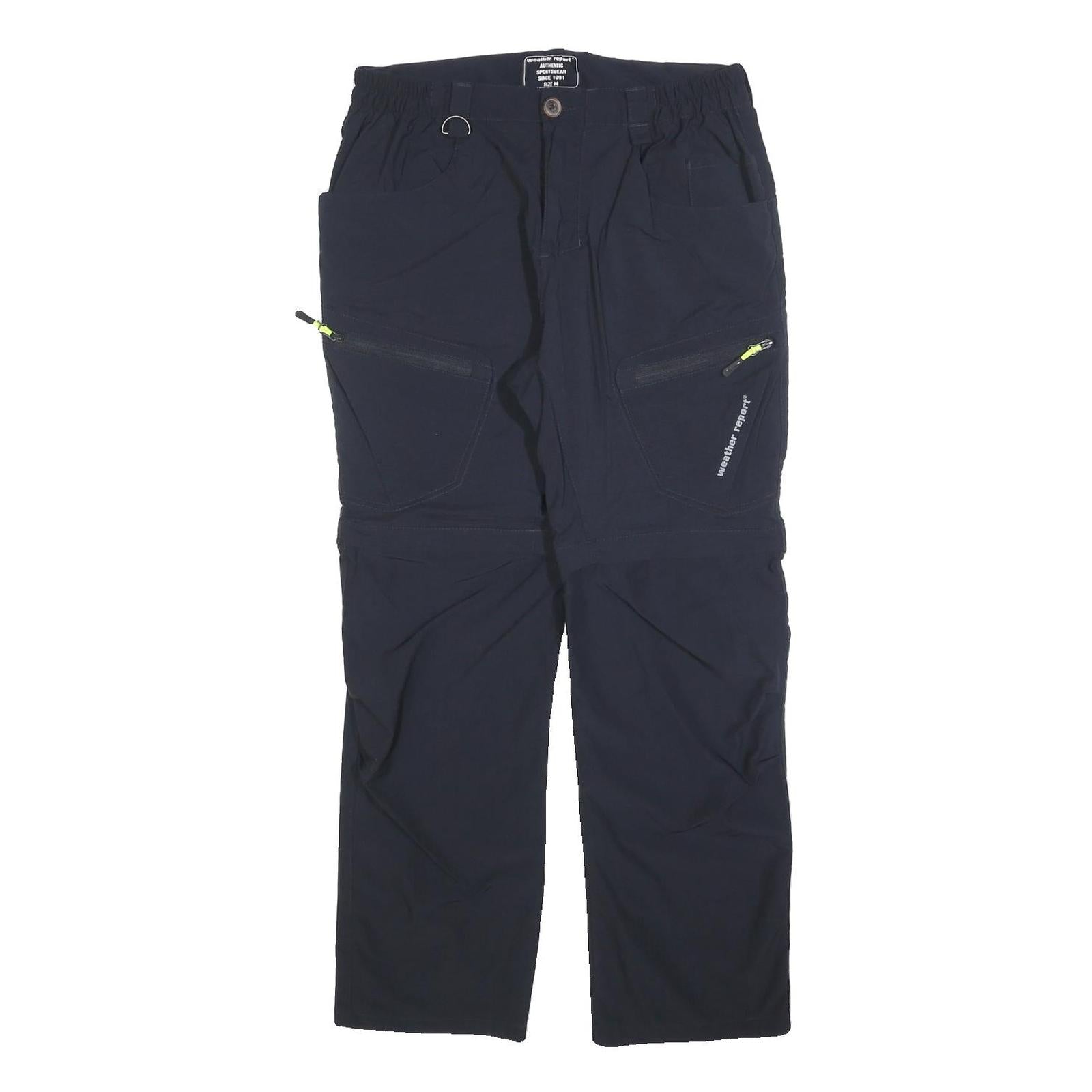 WEATHER REPORT Womens Polyester Blend Navy Blue Regular Fit Straight Leg