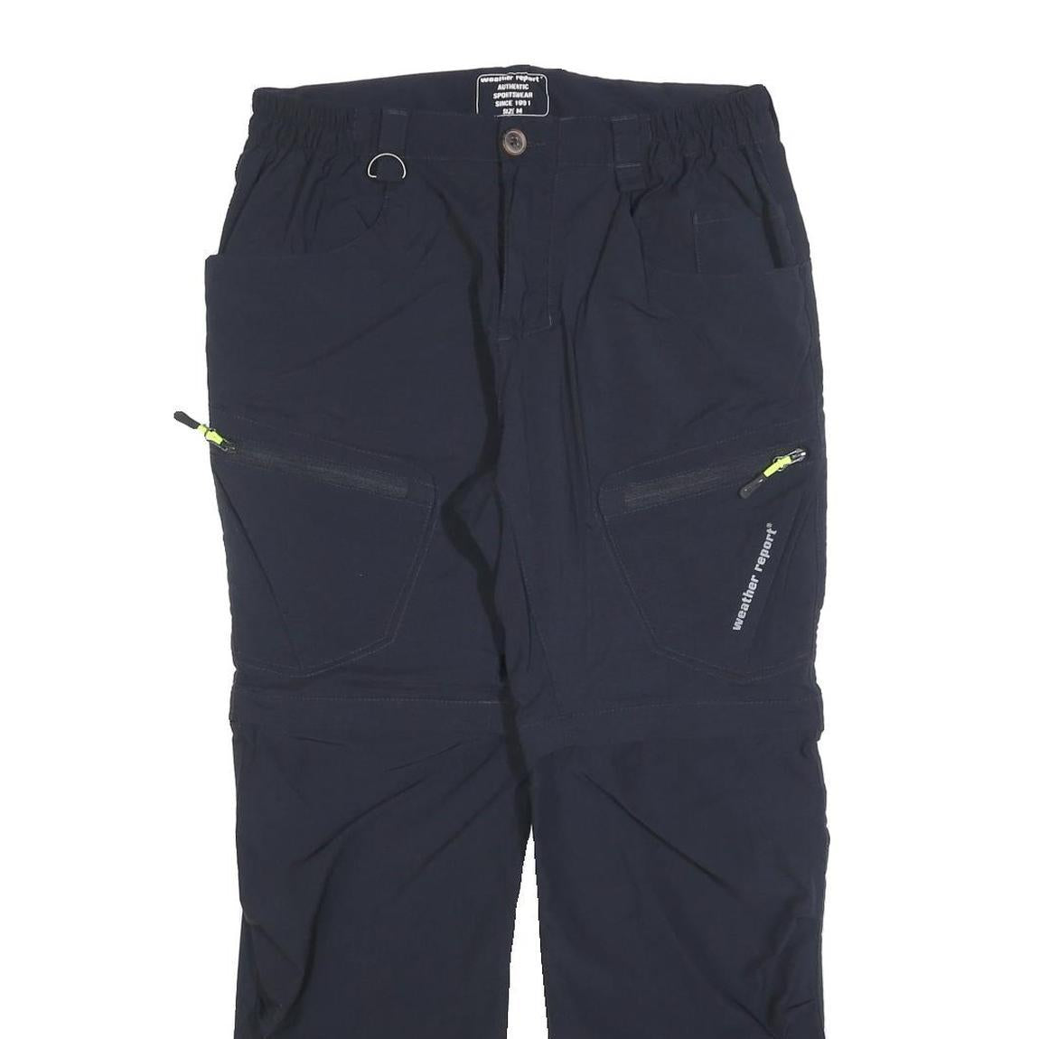 WEATHER REPORT Womens Polyester Blend Navy Blue Regular Fit Straight Leg