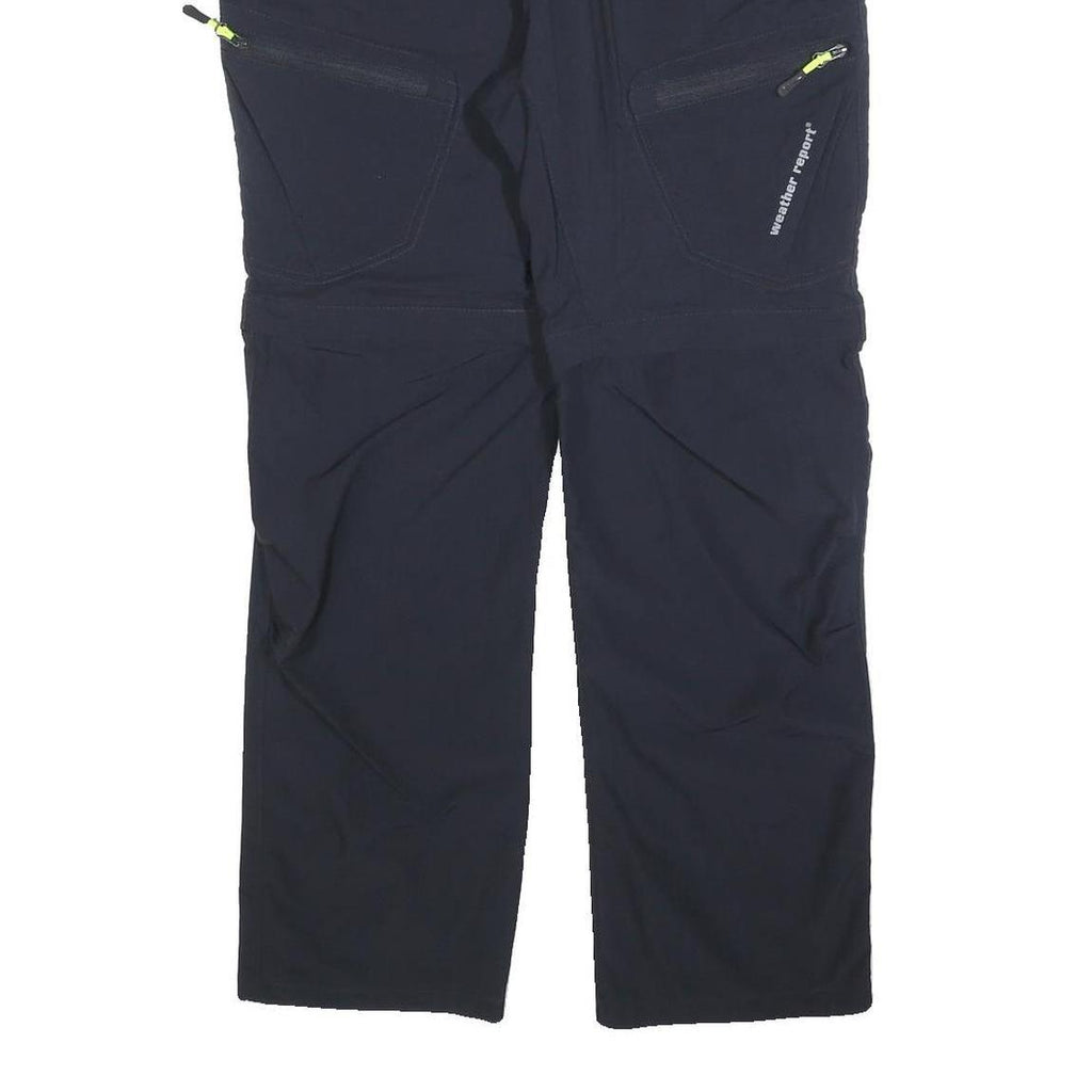 WEATHER REPORT Womens Polyester Blend Navy Blue Regular Fit Straight Leg