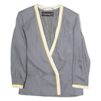 LOUIS FERAUD Womens Blazer Jacket Grey Viscose UK 12