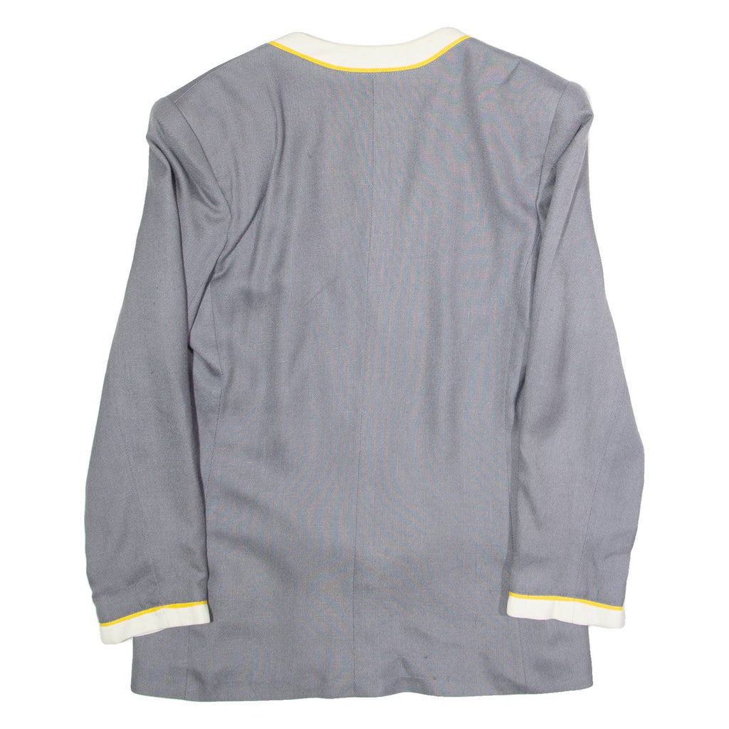 LOUIS FERAUD Womens Blazer Jacket Grey Viscose UK 12