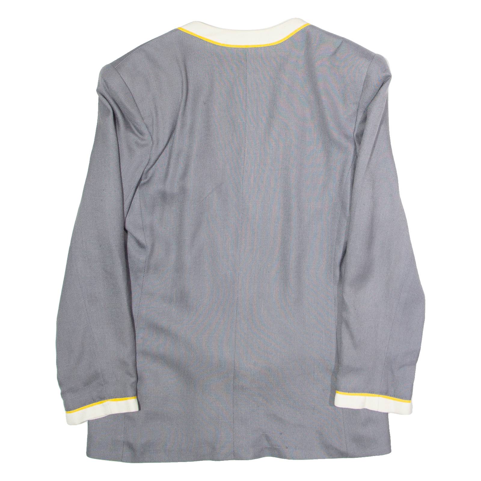 LOUIS FERAUD Womens Blazer Jacket Grey Viscose UK 12