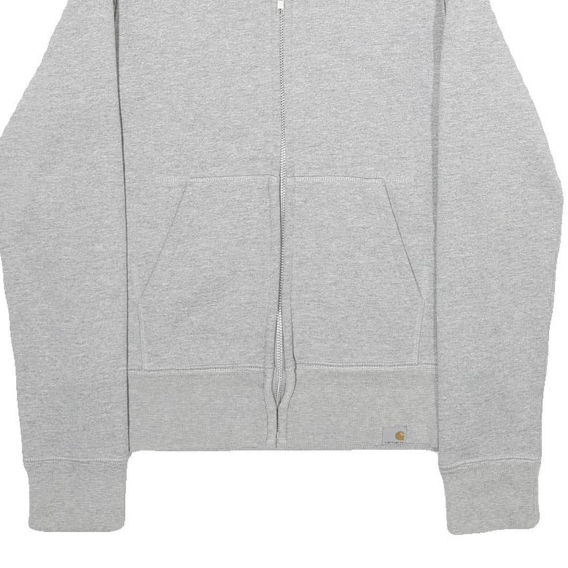 CARHARTT Womens Grey Zip Fleece Jacket XS Cotton Blend Casual Everyday Wear