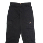 DICKIES Workwear Womens Twill Trousers Black Regular Straight W27 L28