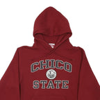 CHICO STATE Mens Maroon Hoodie M College Logo Cotton Blend Pullover