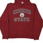 CHICO STATE Mens Maroon Hoodie M College Logo Cotton Blend Pullover