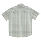 CARHARTT Mens Grey & Brown Plaid Shirt M Cotton Casual Short Sleeve Workwear