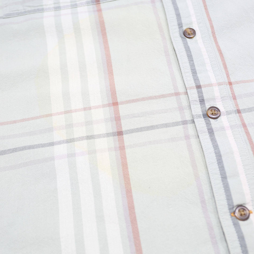 CARHARTT Mens Grey & Brown Plaid Shirt M Cotton Casual Short Sleeve Workwear