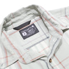 CARHARTT Mens Grey & Brown Plaid Shirt M Cotton Casual Short Sleeve Workwear