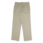 DICKIES Mens Regular Fit Beige Polyester Blend Zip Trousers W34 L32 Workwear