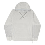 COLUMBIA Mens White Hooded Pullover M Polyester Blend Lightweight Casual Hoodie
