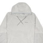 COLUMBIA Mens White Hooded Pullover M Polyester Blend Lightweight Casual Hoodie