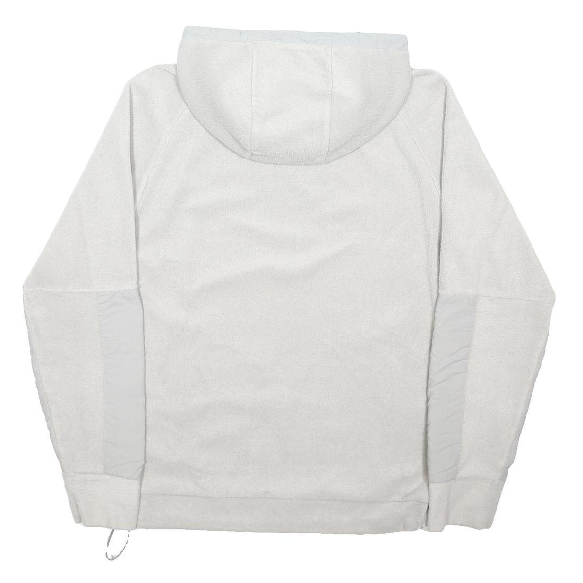 COLUMBIA Mens White Hooded Pullover M Polyester Blend Lightweight Casual Hoodie