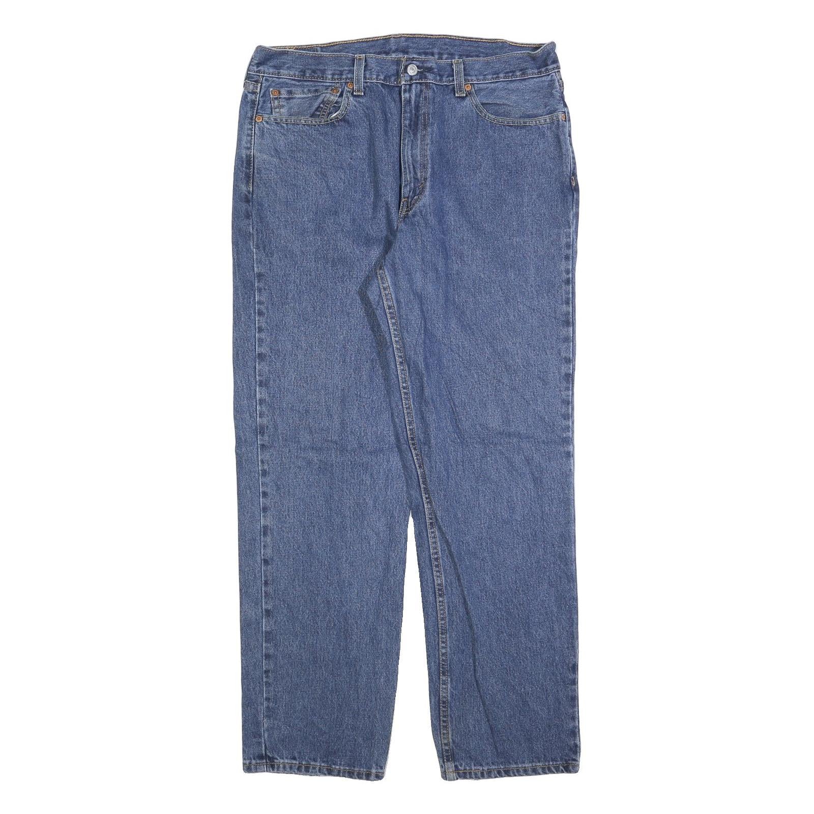 LEVI'S 550 Straight Mens Blue Relaxed Straight Denim Medium W36 L32 Classic Fit