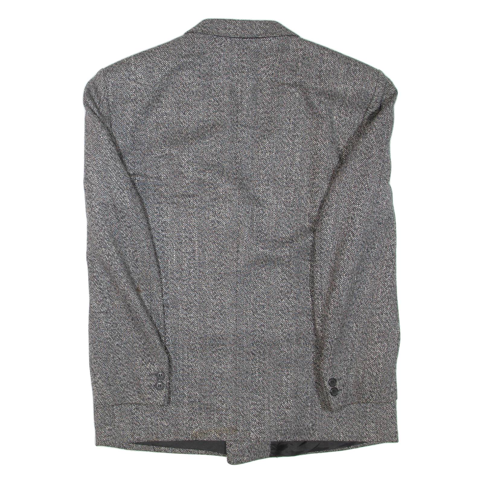 Mens Blazer Jacket Grey Wool L