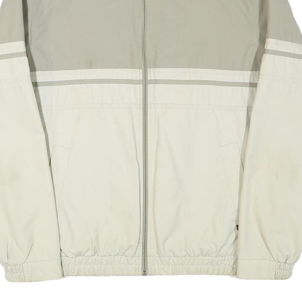 CAPITANO Mens Beige & Cream Zip Jacket M Cotton Blend Plain Casual