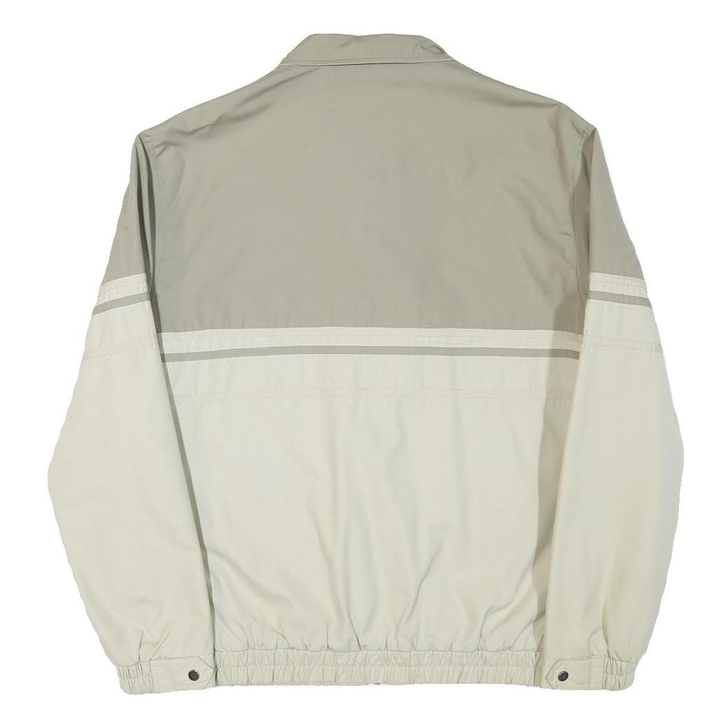 CAPITANO Mens Beige & Cream Zip Jacket M Cotton Blend Plain Casual