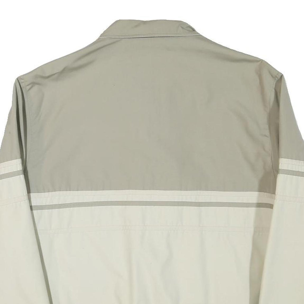 CAPITANO Mens Beige & Cream Zip Jacket M Cotton Blend Plain Casual