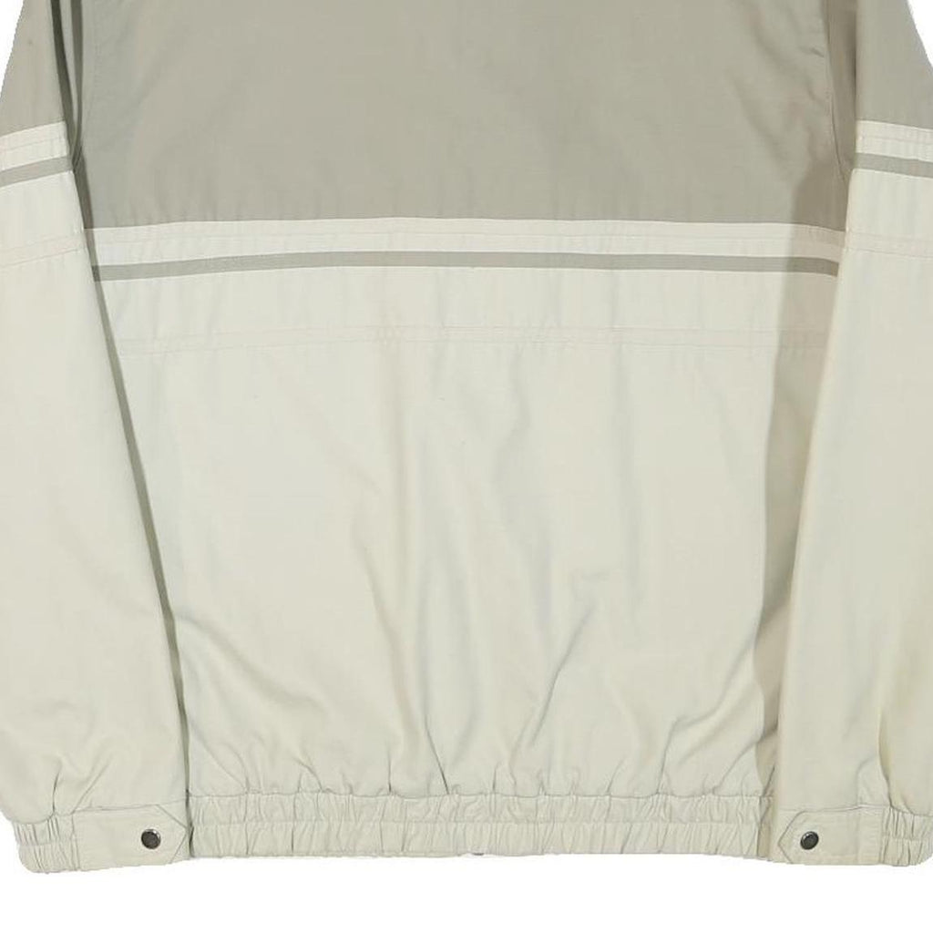 CAPITANO Mens Beige & Cream Zip Jacket M Cotton Blend Plain Casual