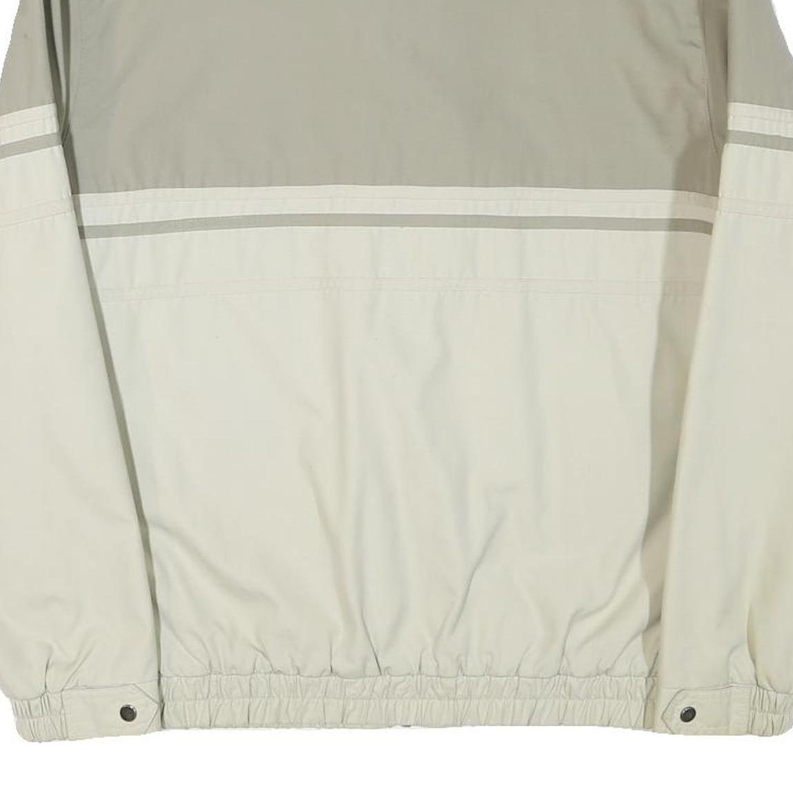 CAPITANO Mens Beige & Cream Zip Jacket M Cotton Blend Plain Casual